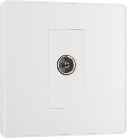 BG Evolve TV Coaxial Aerial Socket Pearlescent White | PCDCL60W