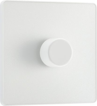 BG Evolve 1 Gang 2 Way 200w LED Push Dimmer Pearlescent White | PCDCL81W