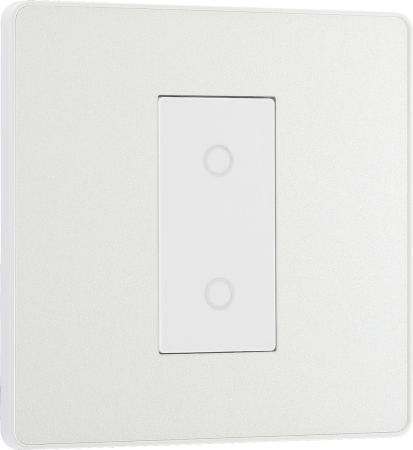 BG Evolve 1 Gang 200w LED Touch Dimmer Switch 2 Way Master Pearlescent White | PCDCLTDM1W