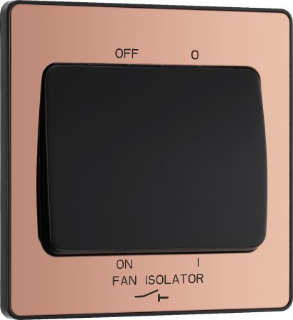 BG Evolve Polished Copper Triple Pole Fan Isolator Switch | PCDCP15B