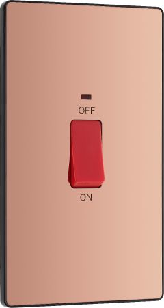 BG Evolve Polished Copper 45A Tall Cooker Switch & Neon | PCDCP72B