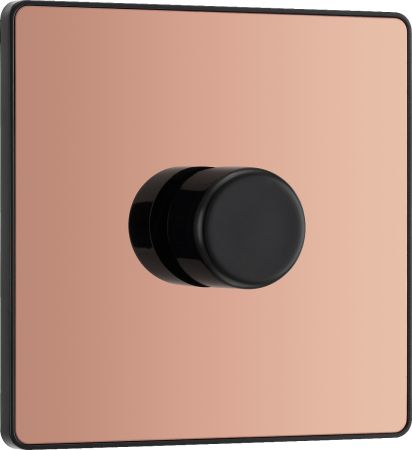 BG Evolve Polished Copper 1G Intelligent Trailing Edge Push Dimmer Switch | PCDCP81B