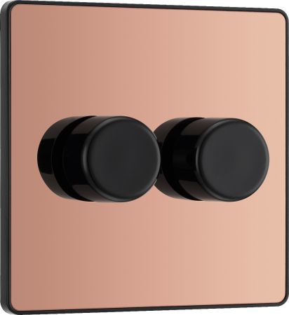BG Evolve Polished Copper 2G Intelligent Trailing Edge Push Dimmer Switch | PCDCP82B
