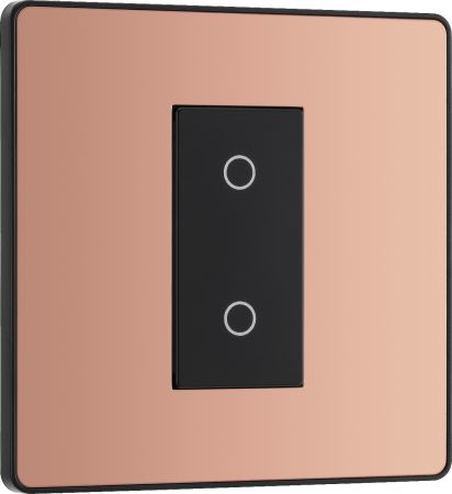 BG Evolve Polished Copper Double 2-Way Touch 200w Master Dimmer | PCDCPTDM2B
