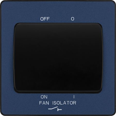 BG Evolve Matt Blue 10 Amp 3 Pole Fan Isolator Switch | PCDDB15B