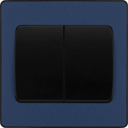 BG Evolve Matt Blue 20 Amp 2G Light Switch Wide Rocker | PCDDB42WB