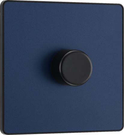 BG Evolve Matt Blue 1G Intelligent Trailing Edge Push Dimmer Switch | PCDDB81B