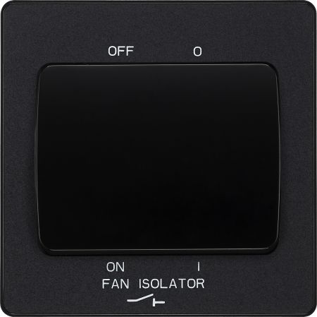 BG Evolve Matt Black 10 Amp 3 Pole Fan Isolator Switch | PCDMB15B