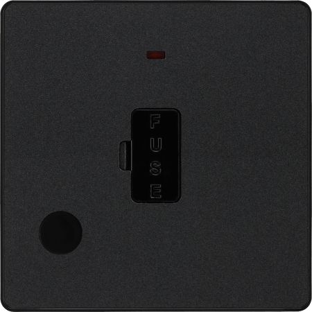 BG Evolve Matt Black Unswitched Fused Connection Unit | PCDMB54B