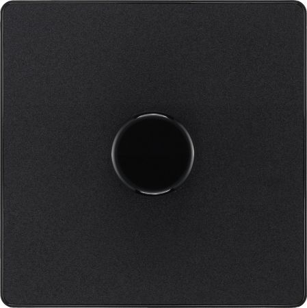 BG Evolve Matt Black Intelligent Trailing Edge Single Dimmer Switch | PCDMB81B
