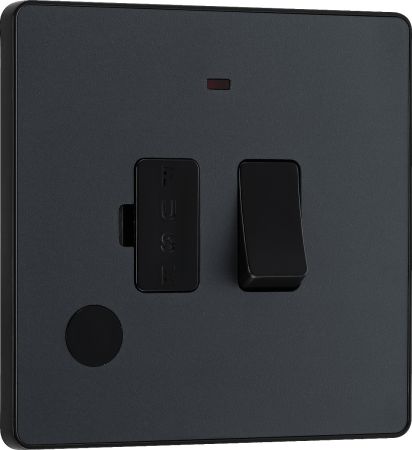 BG Evolve PCDMG52B 13A Switched Fused Connection Unit with Power LED Indicator & Flex Outlet - Matt Grey