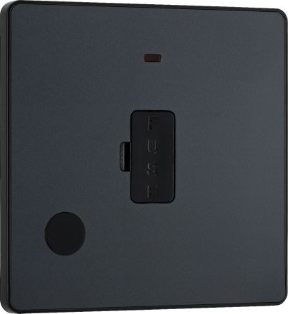 BG Evolve PCDMG54B 13A Unswitched Fused Connection Unit with Power LED Indicator & Flex Outlet - Matt Grey