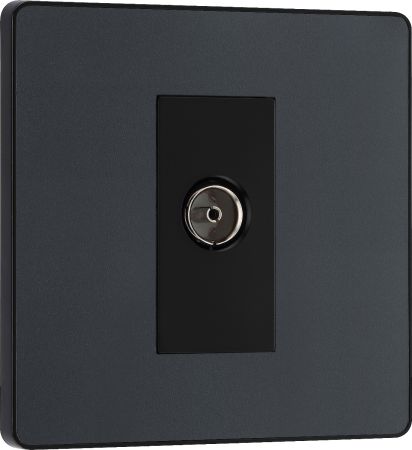 BG Evolve PCDMG60B Single Socket for TV or FM Co-Axial Aerial Connection - Matt Grey