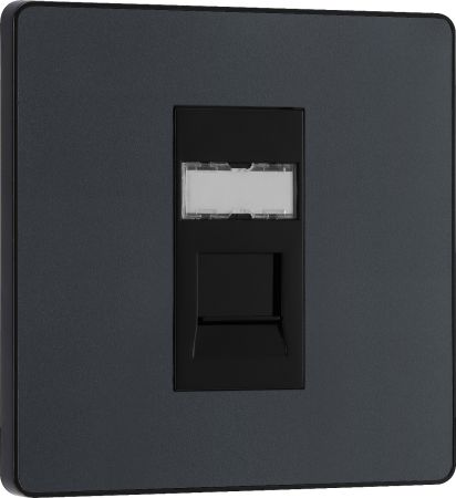 BG Evolve PCDMGRJ451B Single RJ45 Telephone Socket - Matt Grey