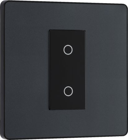 BG Evolve PCDMGTDS1B 2-Way Secondary 200W Single Touch Dimmer Switch - Matt Grey