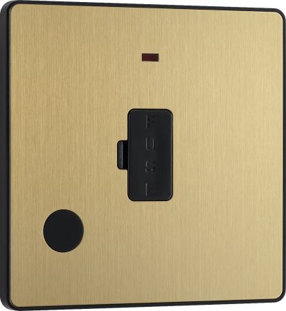 BG Evolve Satin Brass 13A Unswitched Spur Neon & Flex Outlet | PCDSB54B