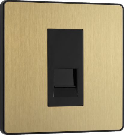 BG Evolve Satin Brass Master Telephone Socket | PCDSBBTM1B
