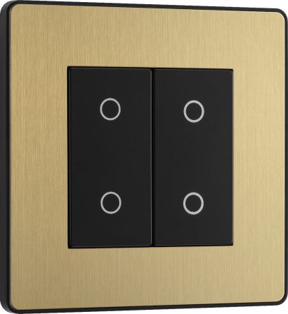 BG Evolve Satin Brass 2G Master Touch Dimmer Switch | PCDSBTDM2B