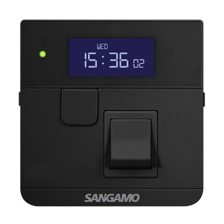 Sangamo Powersaver+ 7 Day Fused Spur Time Switch with Boost Black| PSPSF247B