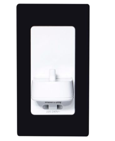 ProofVision Black Steel Cover for in PV11 & PV12 Wall Electric Toothbrush Charger | PV11-B-FR