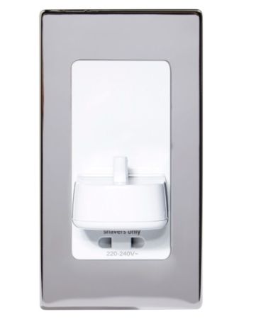 ProofVision Polished Chrome Cover for in PV11 & PV12 Wall Electric Toothbrush Charger | PV11-PS-FR