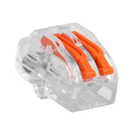 Unicrimp 32A 450V Transparent 2 Port Lever Wire Connectors (Pack of 50) | QL2322