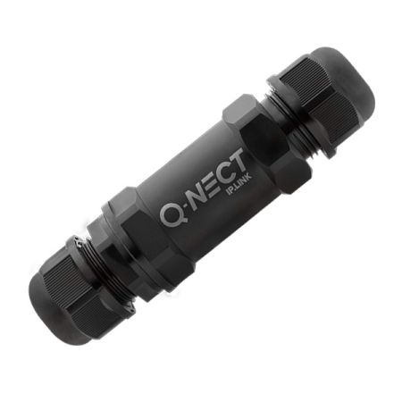 Unicrimp Q-Nect 5 Pole 2 Way 24A IP68 Inline Connector Black | QOE3052BLK