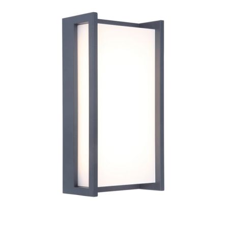 Lutec 5193001118 Qubo Anthracite Grey 18w LED Wall Light