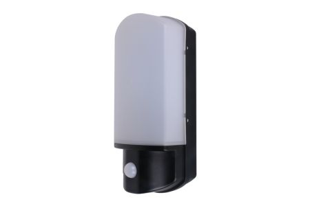 Luxlite 9w LED IP44 PIR Bulkhead Black | LUX-BH9WPIR-B