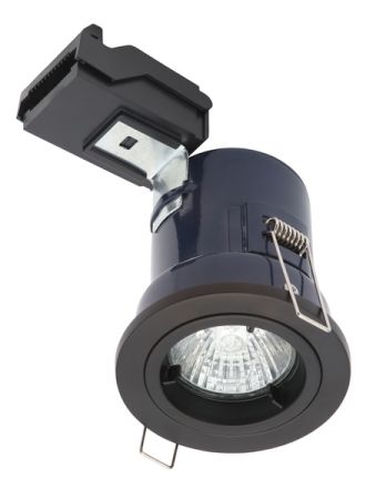 Electralite Yate IP20 Fire Rated GU10 Fixed Downlight Matt Black | ELA-27465-MBLK