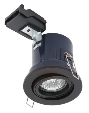 Electralite Yate IP20 Adjustable GU10 Fire Rated Downlight Matt Black | ELA-27466-MBLK