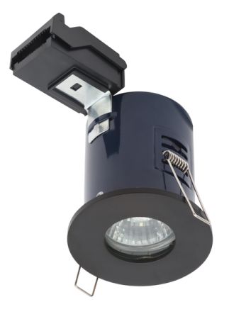 Electralite Yate IP65 Fire Rated GU10 Fixed Downlight Matt Black | ELA-27467-MBLK
