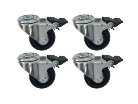 Runpotec Castors With Parking Brakes - Set of 4 | RUN20623