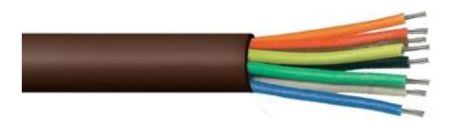 Securi-Flex 8 Core Burglar Alarm Cable 100M Drum Brown | SFX/8C-TY3-PVC