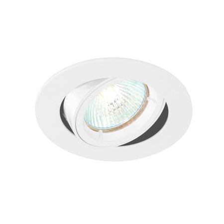 Saxby Lighting Cast Mains Voltage Tilt Downlight Matt White |76007
