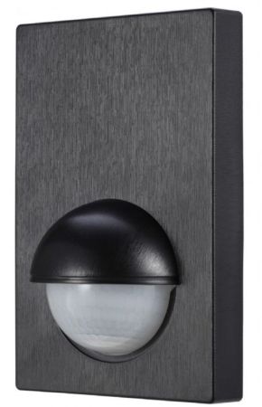 Zinc Alia 180º Wall Mount PIR Motion Sensor with Manual Override Black | ZN-33615-BLK
