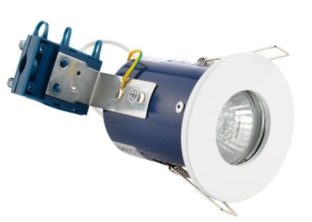 Electralite Yate IP65 Fire Rated GU10 Fixed Downlight White