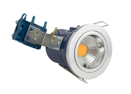 Electralite Yate IP20 Fire Rated GU10 Fixed Downlight Chrome