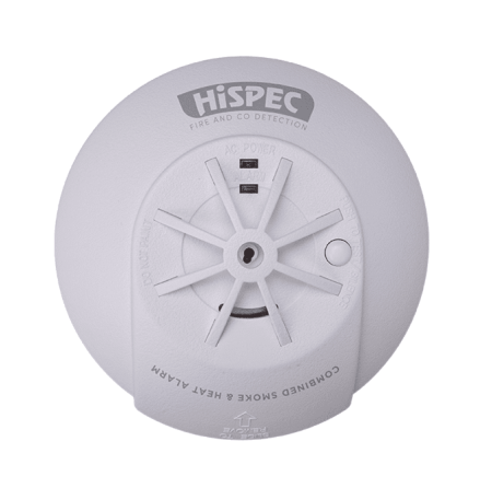 Hispec Interconnectable Fast Fix Mains Heat Detector 10yr Rechargeable Lithium Battery | HSSA/HE/FF10
