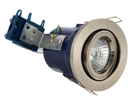 Electralite Yate IP20 Adjustable GU10 Fire Rated Downlight Satin Nickel