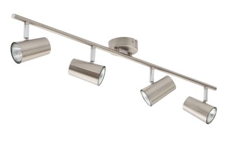 Inlight Harvey 4 Light GU10 Spotlight Bar Satin Nickel