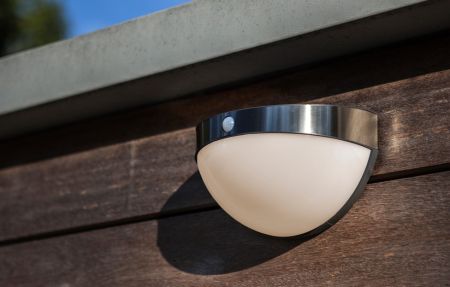 Lutec Bubble Solar LED Wall Light Stainless Steel | 6908701001