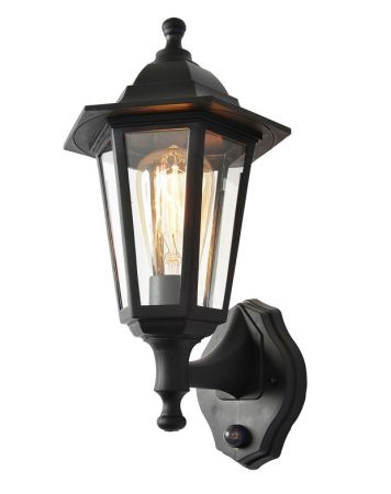 Forum Coast Bianca CZ-25150-BLK IP44 PIR Wall Lantern Black