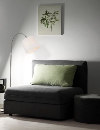 Firstlight Tower Floor Lamp Brushed Steel with Cream Shade | 2909BS