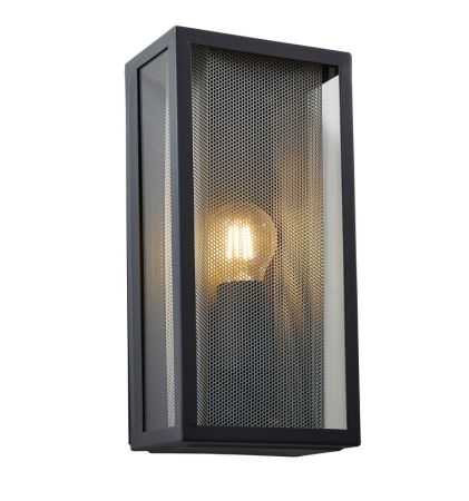 Forum Zinc Cuba Box Lantern with Mesh Insert Anthracite/Silver | ZN-40002-ANTH