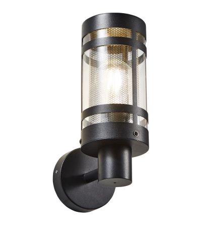 Forum Zinc Gada Wall Light Black with Brass Mesh | ZN-40004-BLK/BRS