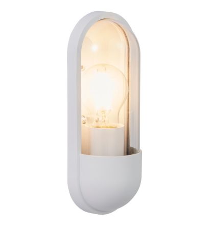 Forum Coast Pilule E27 Exterior Wall Light White | CZ-38639-WHT