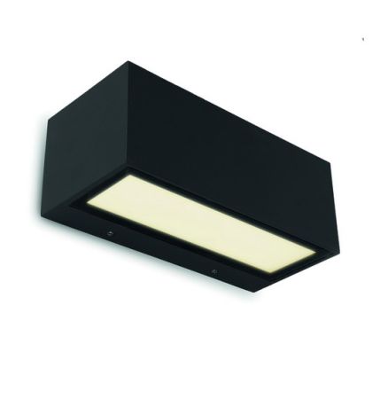 Lutec Gemini 20W Matt Black Die-Cast Aluminium Wall Light | 5189112012