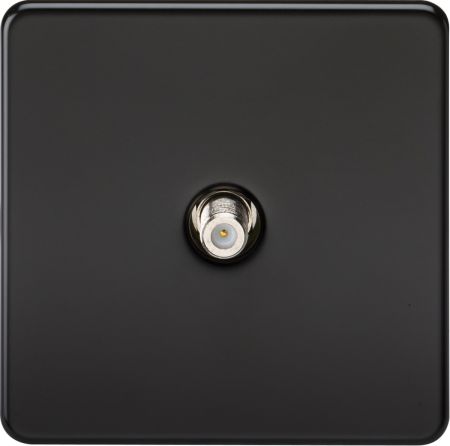 Knightsbridge Screwless 1G Non-Isolated Sat TV Socket Polished Chrome SF0150PC