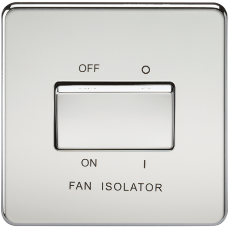 Knightsbridge Screwless 10A 3 Pole Fan Isolator Switch Polished Chrome SF1100PC